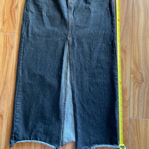 *SOLD* Mimosa Denim Black Max Skirt - Picture 2 of 5
